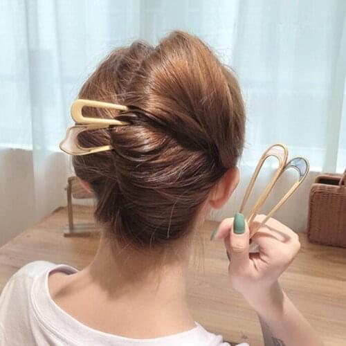 Japan Minimalist Hairpin Alloy Metal Conch Shell Hair Sticks for Women Headwear Girl Hair Tools Bun Maker Hair Accessories Gifts