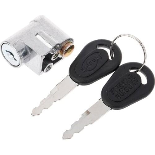 Ignition Switch Battery Safety Pack Box Lock + 2 key For Motorcycle Electric Bike Scooter E-bike