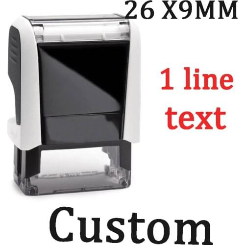 Custom Self Inking Rubber Stamp 1 Line Rectangular Office Name Stamp