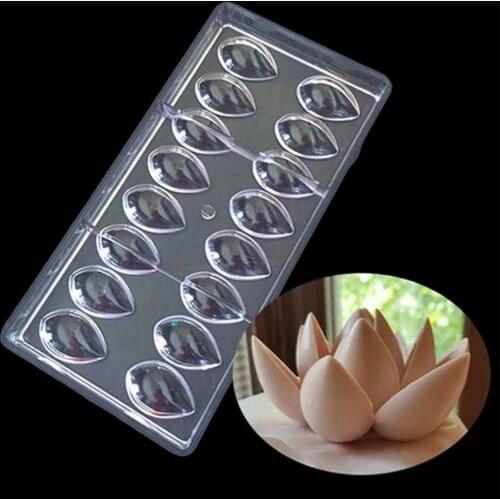 Transparent Chocolate Mold Waterdrop Diamond Shape Plastic DIY Chocolate Candy Jelly Mould Baking Tool