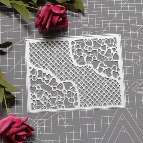 Lattice Heart Frame Rectangle Metal Cutting Dies for DIY Scrapbooking/photo Album Stamps Decorative Embossing DIY Paper Card