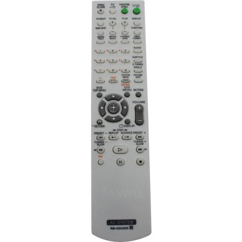 RM-ADU005 Remote for Sony DVD Home Theater System DAV-HDX265 HCD-HDX265 DAV-DZ30