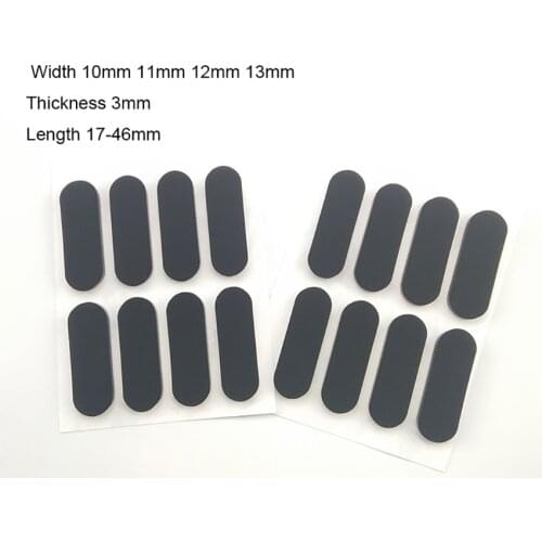 10Pc Self Adhesive Silicone Rubber Oval Mat Cabinet Equipment Anti-slip Feet Pad Floor Protectors Width 10-13mm