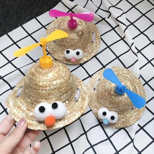 Pet Accessories Dog Straw Hat Summer Kitten Accessories British Short Cat Head
