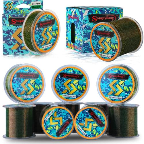 Sougayilang 150/520M Invisible 0.14mm-0.47mm Fishing Line Speckle Fluorocarbon Line Strong Spotted Sinking Nylon Fishing Line