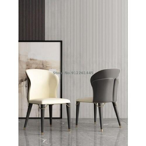 Light luxury home dining chair post-modern soft backrest chair hotel reception negotiation chair high-end designer stool