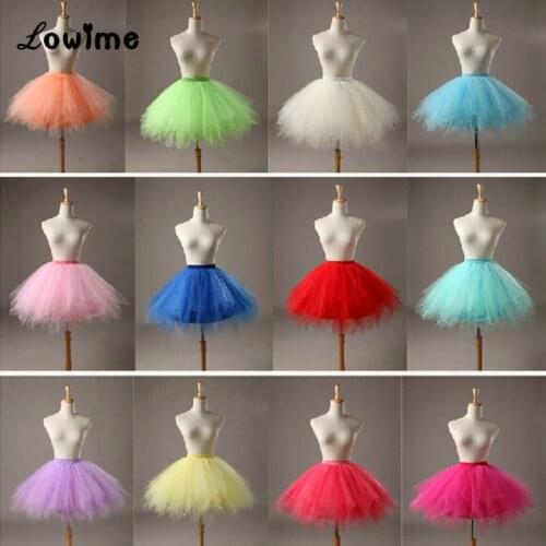 In Stock Multi Colored Short Petticoat Free Shipping Tulle Crinoline 2016 Hot Sale Underskirt For Girl Cheap Wedding Accessories