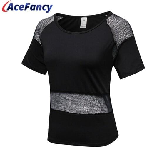 Womens Mesh Sports T-shirt Yoga Top Acefancy Loose Yoga Top 61110 Running Workout Gym Tops T Shirt Sports Wear For Women Gym