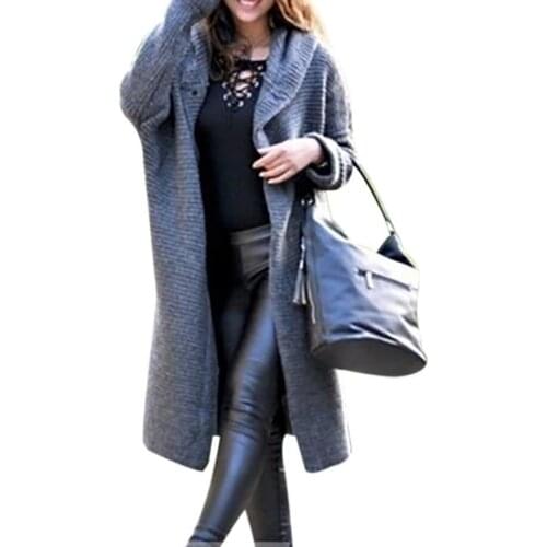 Sweater Women Autumn Knitted Cardigan Fashion Solid Hooded Knitwear Casual Long Sleeve Female Long Sueter De Mujer High Street