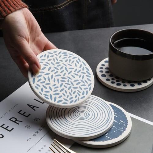 1 PCS Ceramic Tableware Insulation Mat Coaster Cup Heat-insulated Bowl Placemat Home Decor Desktop Insulation Non Slip Kitchen