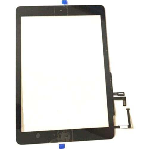 10Pcs Replacement For Ipad 5 Air 1 A1474 A1475 A1476 Touch Screen Digitizer Panel With Home Button Adhesive Front Assembly Glass