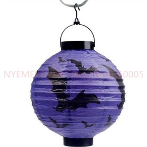 120pcs hot sale Halloween Paper Lanterns Ghost Festival Decorations Pumpkin Lights Portable Pumpkin Props Mall Decoration