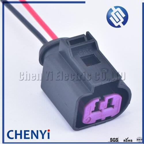 2 pin female Waterproof Engine Speaker Housing Automotive Sensor Connector For AUDI VW Magotan Sagitar CC 1J0973772 with wires