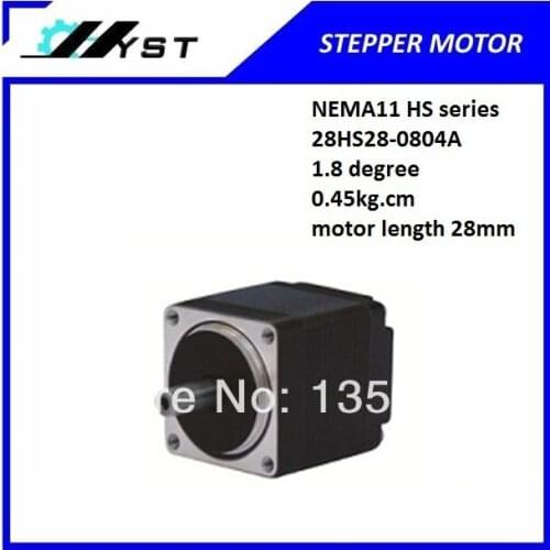 5pcs/lot high quality NEMA11micro stepper motor 28HS28-0804A 1.8degree 0.8A 0.45kg.cm