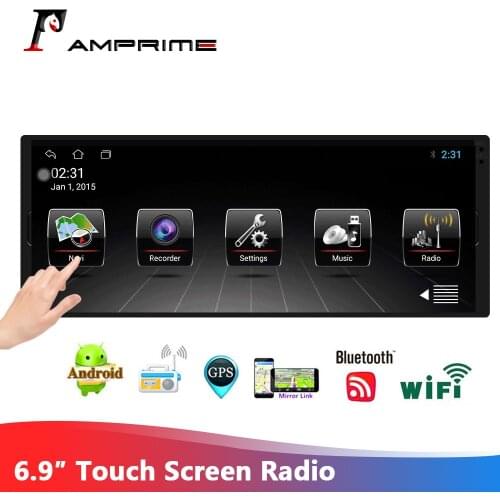 AMPrime 4'' 1 Din Car Radio Audio Stereo MP3 Player Bluetooth Autoradio Remote Control USB FM Multimedia Player Backup Monitor