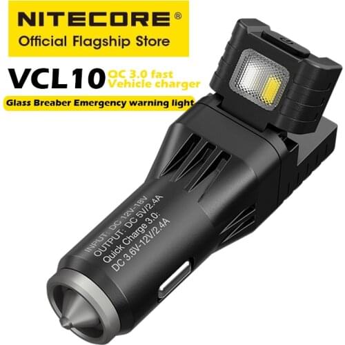 NITECORE VCL10 Multi-Function Vehicle Charger Emergency Tool Vehicle Charger