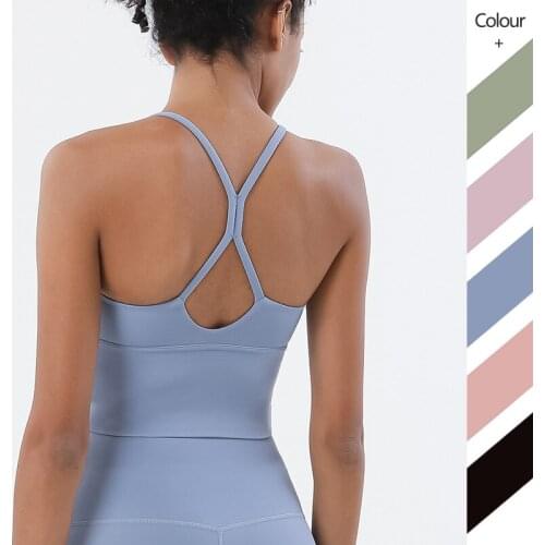 2021 New Nylon Breathable Women Yoga Tops Bra Solid Color Sexy Sports Bra Wear Gym Push Up Crop Tops Outdoor Exercise Clothes