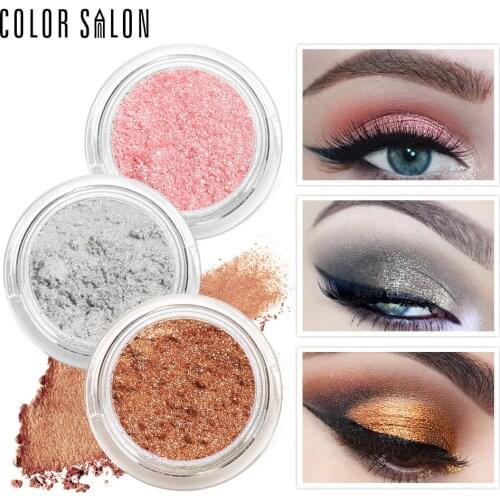 Color Salon Makeup Eyeshadow Loose Pigment Shadows Eye Mineral Powder Metallic Shimmer Loose Glitter Eyeshadow Makeup