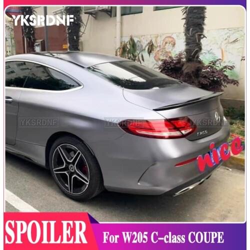 For Mercedes Benz C63 W205 C205 2015 + C Class C250 C300 C350 2-door Coupe ABS Carbo Rear Roof Spoiler Trunk Lip Boot Wing