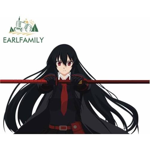 EARLFAMILY 13cm x 7.8cm for Akame Ga KILL Akame Vinyl Car Stickers Snowboard Creative Decal Custom Printing Waterproof Decor