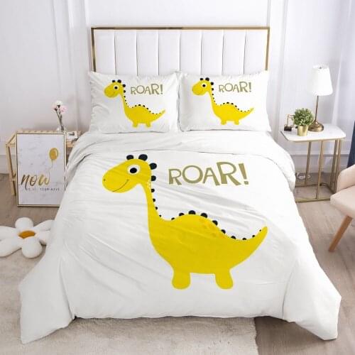 3D Duvet Cover Sets Bedding Set Quilt Covers Pillowcase Comforter Case Bed Linen Cartoon Queen Size Baby Dinosaur Bedclothes