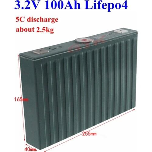 4pcs3.2V 100Ah Lifepo4 lithium battery 5c 300A discharge diy battery pack for 12V 24V electric car Electric motorboat ebike