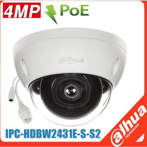 Dahua IP camera IPC-HDBW2431E-S-S2 4MP IR Mini Dome Network Camera POE starlight Upgraded from IPC-HDBW1431E