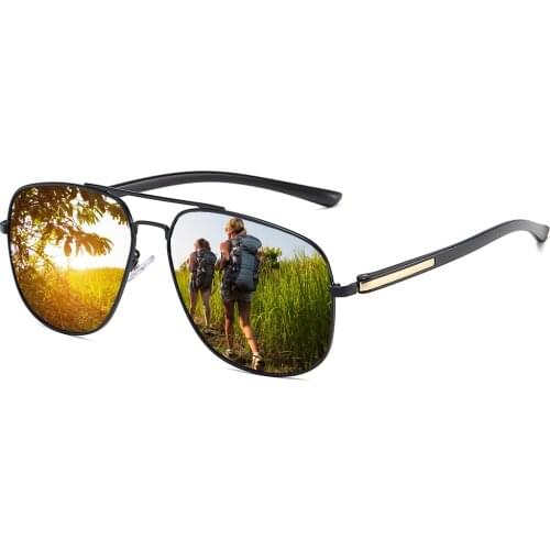 Men‘s sunglasses vintage polarized glasses husband UV400 gafas eyewear Aluminum alloy frame anti reflective lens anti glare