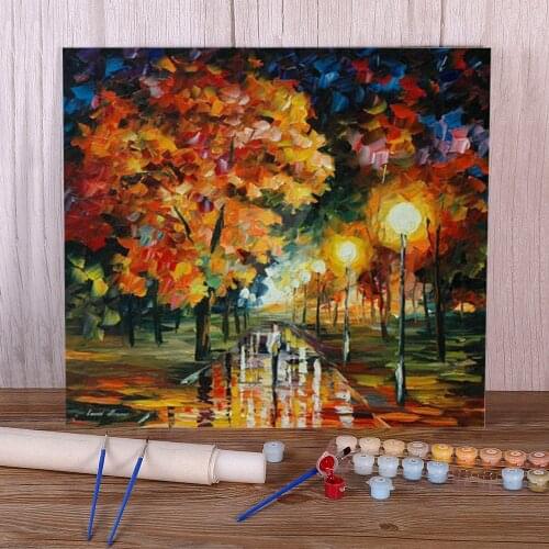 Happy Alley Painting By Numbers Kit Oil Paints 50*70 Boards By Numbers Wall Decoration For Handiwork