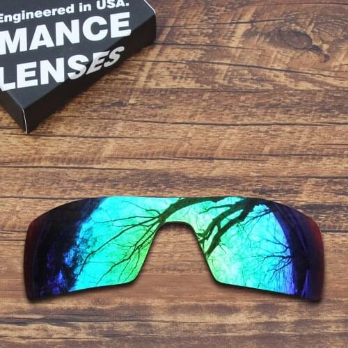 ToughAsNails Polarized Replacement Lenses for Oakley Oil Rig Sunglasses Green Mirrored (Lens Only)