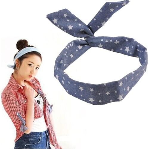 Hair Band Girls Cloth Star Dot Headband