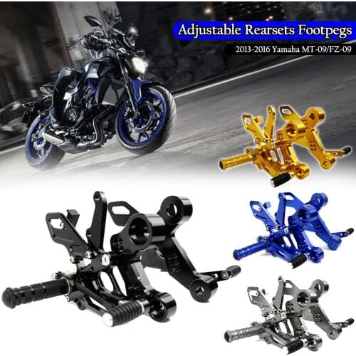 For Yamaha MT-09 FZ-09 MT 09 FZ09 2013 2014 2015 2016 Motor Adjustable Rearsets Foot Pegs Pedal Footrest Footpegs MT09 Rear Sets