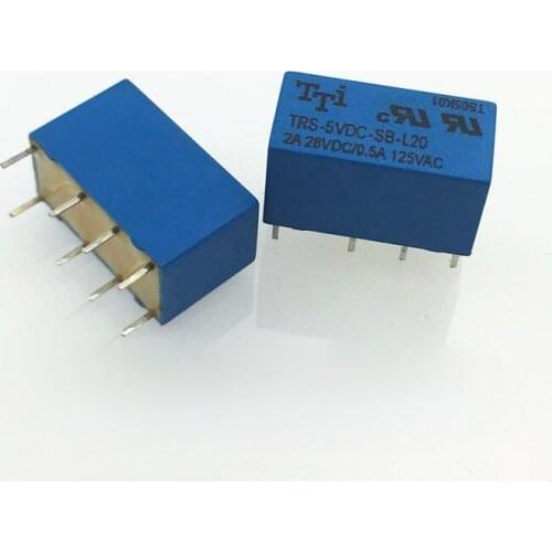 HOT NEW signal Telecommunication 5V relay TRS-5VDC-SB-L20 HK19F-DC5V-SHG 5VDC DC5V 5V 0.5A 125VAC 8PIN