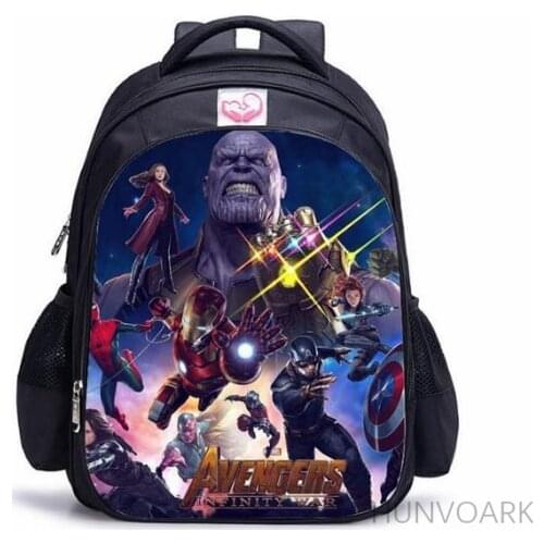 Avengers Infinity War Backpack Thanos Black Panther Printing Cartoon Children School Bags Boys Teenage Capacity Girls Mochilas