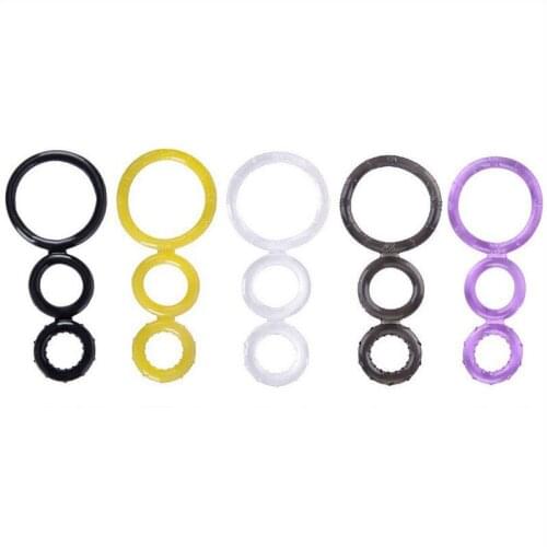 Sex Toys Double Semen Lock Rings Double Rings Delay Ejaculation Massage Penis Tricyclic for Men Masturbation Adult Sex Shop