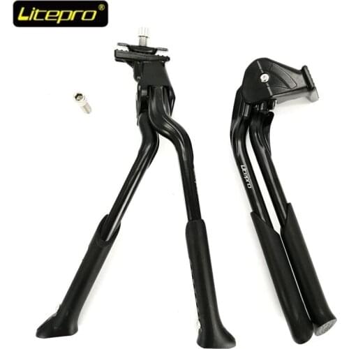 Litepro Folding Bicycle Kickstand Mountain Road Bike Double Support Foot BMX Parking Stand 16/18/20/26/27.5 Inch 700C