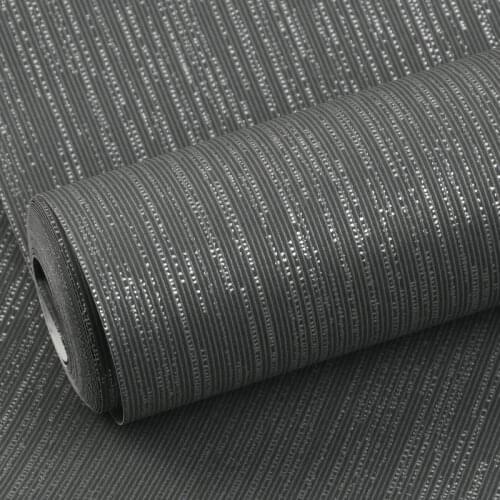 Modern Non Woven Plain Solid Color Wallpaper Vertical Striped Papel De Parede 3D Living Room Bedroom Gray Wall Papers Home Decor