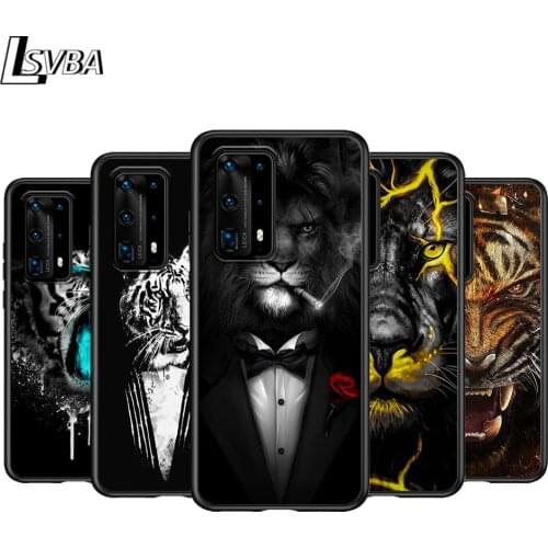 Tiger lion beast For Huawei P Smasrt 2018 2019 2020 2021 Smart S/Z Smart Plus Smart Pro Black Cover Silicone Soft Phone Case
