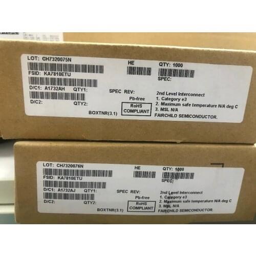 Three terminal voltage regulator KA7810ETU KA7810 1.5A/10V direct inserted transistor