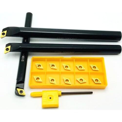 10pcsDCMT070204 carbide inserts for S08K-SDUCR07 S10K-SDUCR07 S12M-SDUCR07 S14N S16Q-SDUCR07 internal turning tool holder