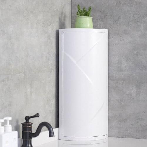 Bathroom Rotating Triangle Shelf Kitchen Bathroom Dust Storage Cabinet Corner Shelf