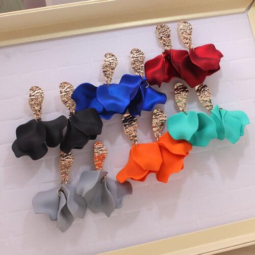 Shiny Side New Accessories Rose Flower Stud Earrings For Women Simple Style Gift Footprint Earrings