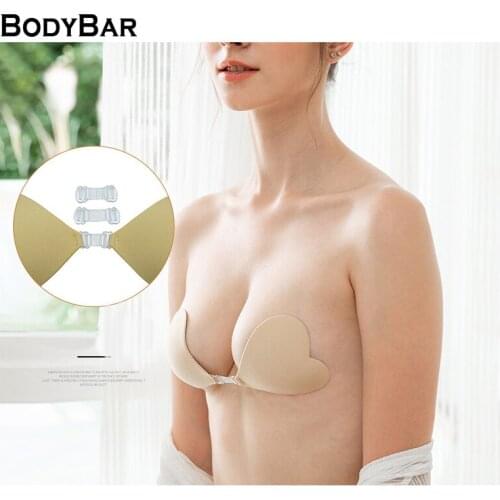 Female Invisible Covers Lift Up Strapless Adhesive Bras Seamless Blackless Solid Nipple Silicone Sticky Push Up Women Underwears