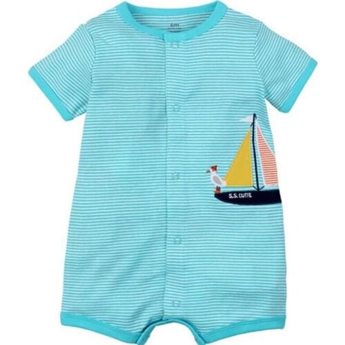 ZWF685 Baby Body Rompers Summer 0-24 Months Cotton Baby Romper Pyjamas Newborn Creeper Short Sleeve Clothing Infant Wear
