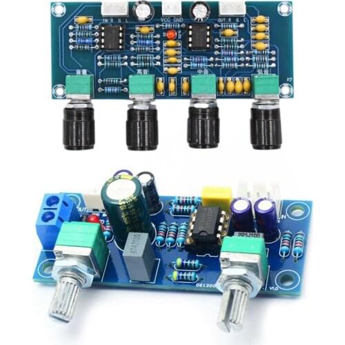 1Pcs NE5532 Tone Board Preamp Pre-Amp & 1Pcs Low Pass Filter Bass Preamplifier DIY Kit