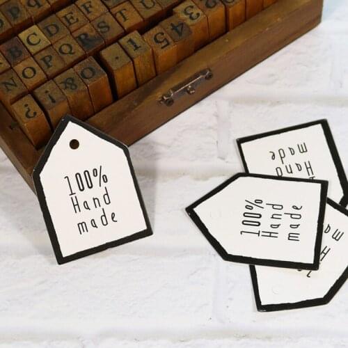 500pcs DIY Kraft Paper Gift Tags House Shape Handmade For Garment Shoes Price Hang Tag Package Supplies Cake Bread Bag Tags