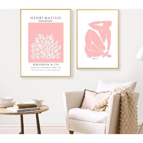 Matisse Abstract Painting Pink Prints Matisse Exhibition Poster Gallery Wall Art Canvas Painting Pictures Living Room Home Decor