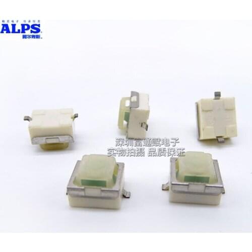 ALPS SKPGAAE010 6.6*6.3*5 SPST Button Gull Wing 0.005A 12VDC 2.45N SMD Automotive