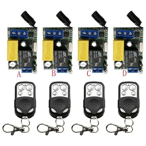 AC220V 1CH 10A Radio Controller RF Wireless Push Remote Control Switch Transmitter+Receiver /window /lamp/Garage Doors/shutters