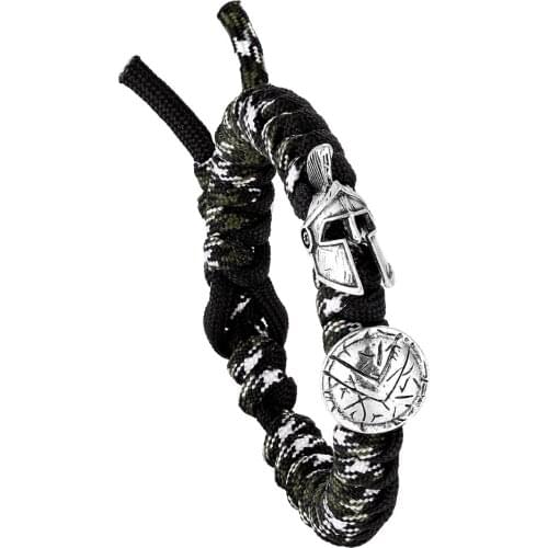 Wild Camping Parachute Bracelet Fashion Spartan Helmet Survival Bracelet Emergency Survival Multifunctional Bracelet Men Gifts